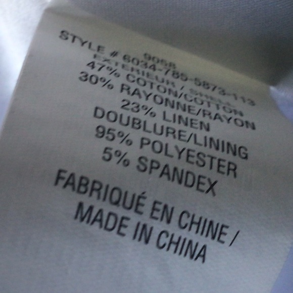 White Straight Linen Blend Skirt Sz 10 front & rear zippers. Excellent condition - Picture 7 of 10